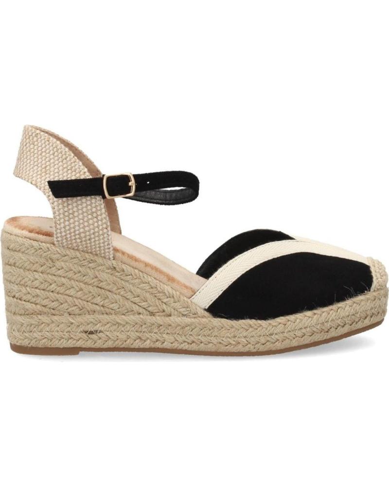 PUNTOSALAO SANDALIAS DE CUÑA DE ESPARTO CON HEBILLA PARA MUJERO T