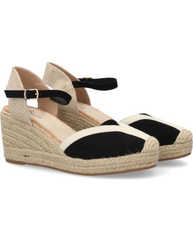 PUNTOSALAO SANDALIAS DE CUÑA DE ESPARTO CON HEBILLA PARA MUJERO T