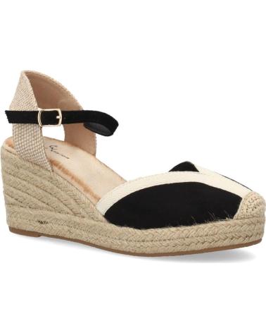 PUNTOSALAO SANDALIAS DE CUÑA DE ESPARTO CON HEBILLA PARA MUJERO T