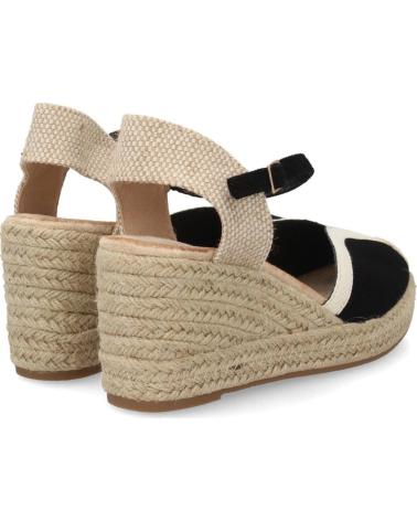 PUNTOSALAO SANDALIAS DE CUÑA DE ESPARTO CON HEBILLA PARA MUJERO T