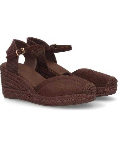 PUNTOSALAO SANDALIAS DE CUÑA DE YUTE PARA MUJER CON HEBILLAON 