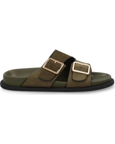 PUNTOSALAO SANDALIAS PLANAS DE MUJER CON PALA CRUZADA Y HEBILLAS VER