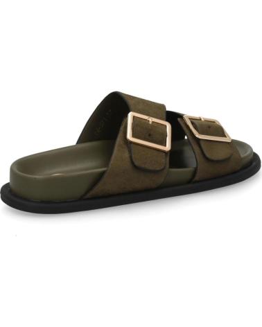 PUNTOSALAO SANDALIAS PLANAS DE MUJER CON PALA CRUZADA Y HEBILLAS VER