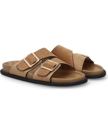 PUNTOSALAO SANDALIAS PLANAS DE MUJER CON PALA CRUZADA Y HEBILLAS KA