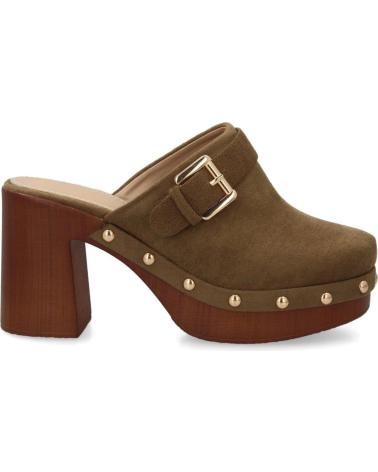 PUNTOSALAO ZUECOS DE TACÓN Y PLATAFORMA CON TACHUELAS PARA MUJER VER