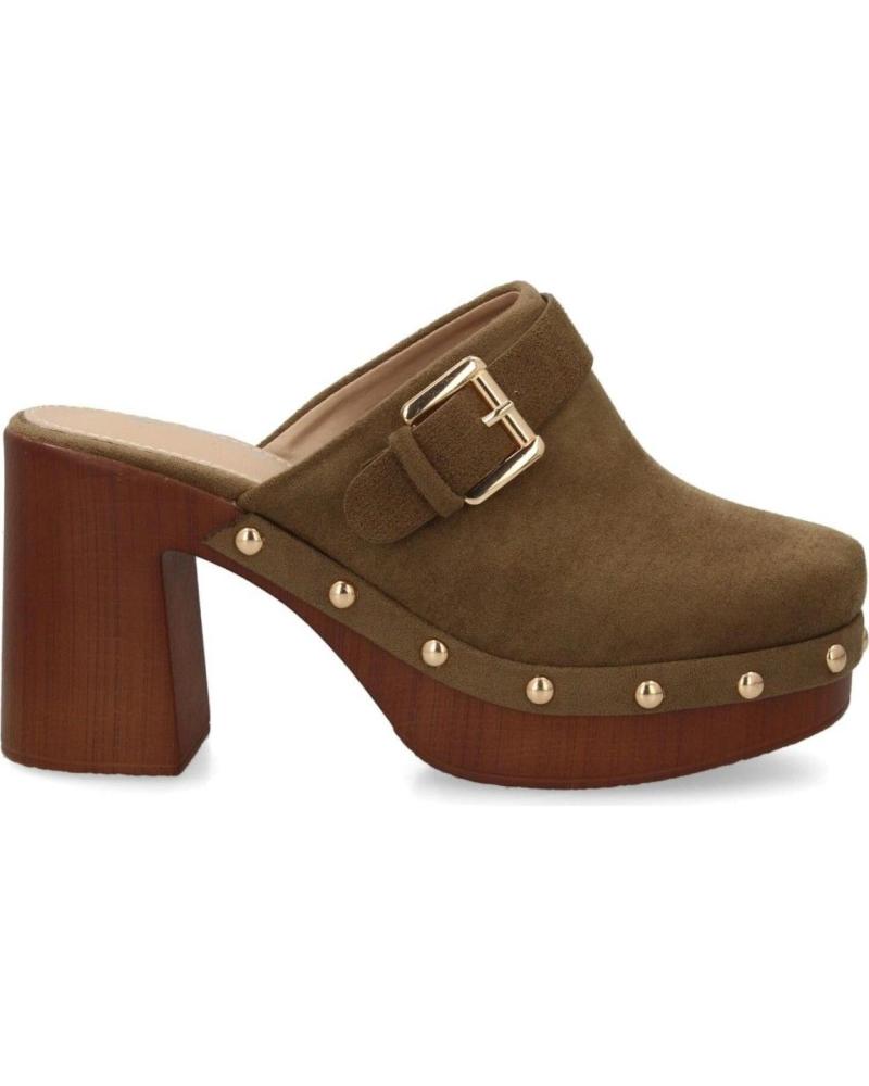 PUNTOSALAO ZUECOS DE TACÓN Y PLATAFORMA CON TACHUELAS PARA MUJER VER