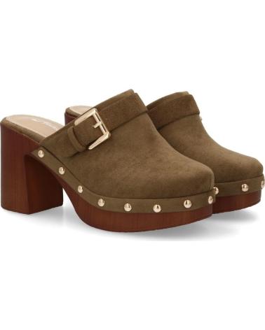 PUNTOSALAO ZUECOS DE TACÓN Y PLATAFORMA CON TACHUELAS PARA MUJER VER