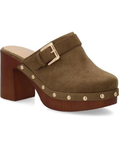 PUNTOSALAO ZUECOS DE TACÓN Y PLATAFORMA CON TACHUELAS PARA MUJER VER