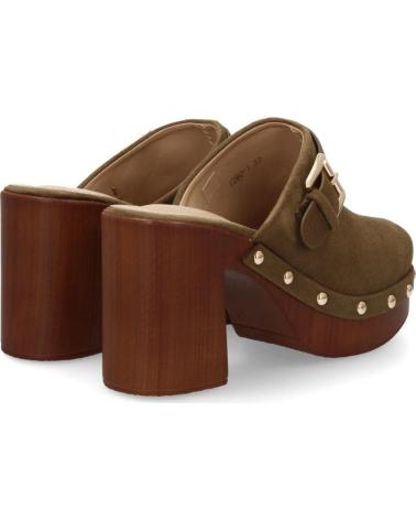 PUNTOSALAO ZUECOS DE TACÓN Y PLATAFORMA CON TACHUELAS PARA MUJER VER