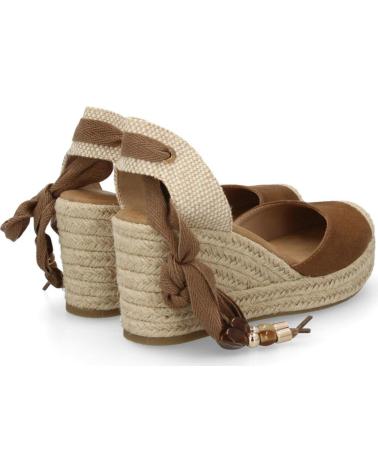 PUNTOSALAO SANDALIAS DE CUÑA DE YUTE CON LAZOS PARA MUJERR C