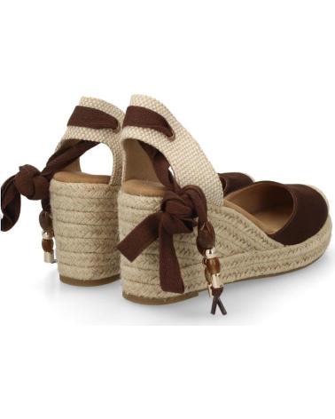 PUNTOSALAO SANDALIAS DE CUÑA DE YUTE PARA MUJER CON LAZOSR M