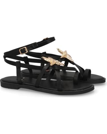 PUNTOSALAO SANDALIAS PLANAS DE TIRAS CON DECORACIÓN DE ESTRELLA PARA MUJER MUJ