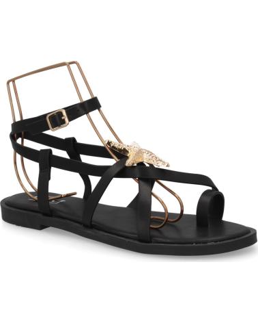 PUNTOSALAO SANDALIAS PLANAS DE TIRAS CON DECORACIÓN DE ESTRELLA PARA MUJER MUJ