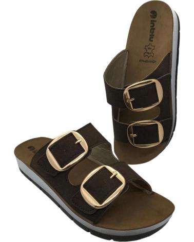 INBLU SANDÁLIA INBLU FEMININA ESTILO CHINELO CP000061 MARROM MARRON