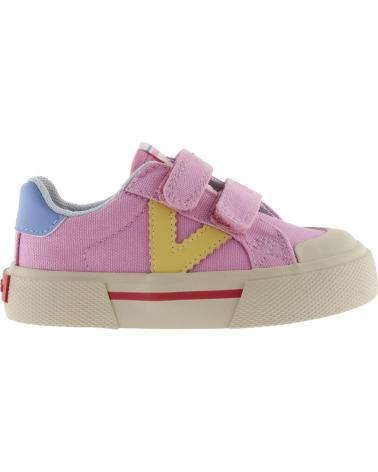 VICTORIA ZAPATILLAS VICTORIA TRIBU MINIMALISTA LONA NIÑA CIERRE VELCRO ROSA ROSA