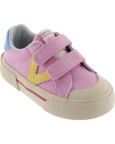 VICTORIA ZAPATILLAS VICTORIA TRIBU MINIMALISTA LONA NIÑA CIERRE VELCRO ROSA ROSA