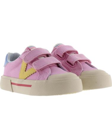 VICTORIA ZAPATILLAS VICTORIA TRIBU MINIMALISTA LONA NIÑA CIERRE VELCRO ROSA ROSA
