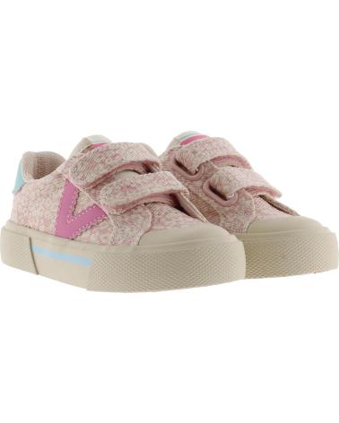 VICTORIA TÊNIS VICTORIA ESPORTIVO INFANTIL FEMININO COM FECHO DE VELCRO ROSA