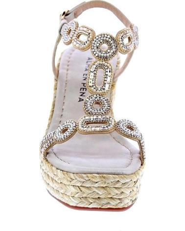 ALMA EN PENA SANDALIAS DE CUÑA ALMA EN PENA V2551262 PARA MUJER EN ORO ORO