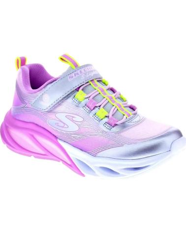 SKECHERS ZAPATOS ZAPATOS NINA ZAPATILLAS MODELO COSMIC GLOW PLATA