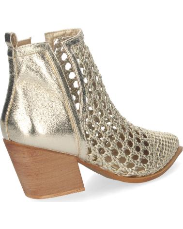 PUNTOSALAO BOTINES DORADOS DE TACÓN CON DISEÑO CALADO ENTRELAZADOAZA