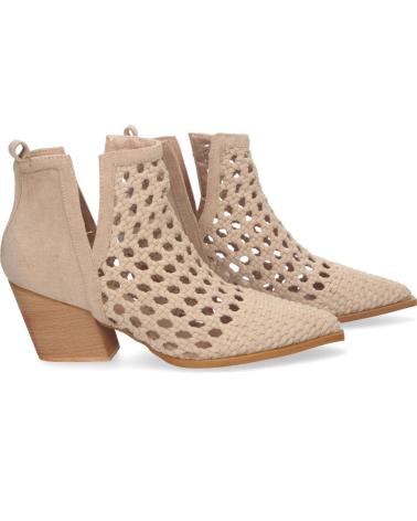 PUNTOSALAO BOTINES DE TACÓN CALADOS CON ENTRETEJIDO PARA MUJERJER