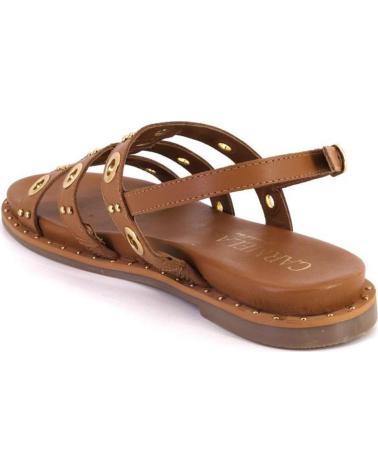 CARMELA SANDALIAS DE PIEL CARMELA CON OJALES CAMEL