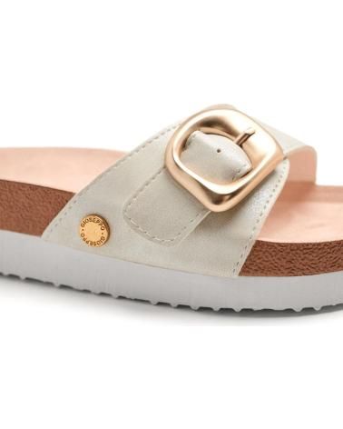 SANDÁLIAS GIOSUE COM FIVELA DECORATIVA PRATEADA PARA MULHER PLATA