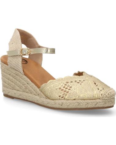 SPORT3PUNTO0 CUÑA ESPARTO DORADA CON TIRA AL TOBILLO VARIOS COLORES