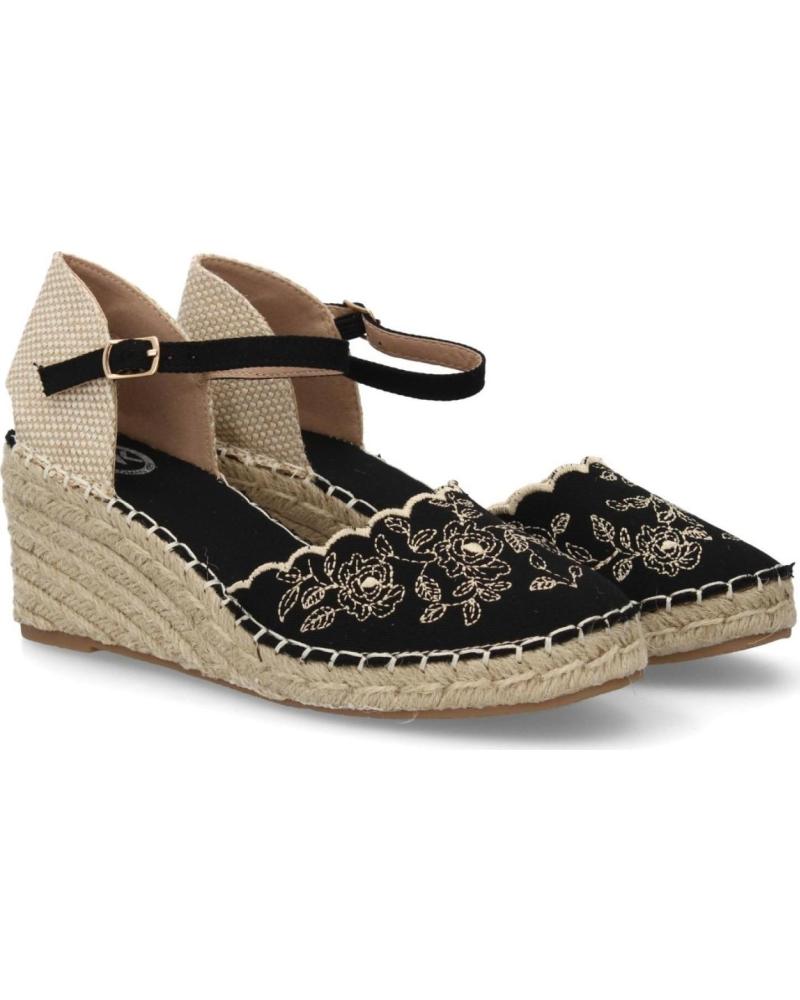 SPORT3PUNTO0 CUÑAS DE ESPARTO MT-137 CON APLIQUES FLORALES Y TIRA AL TOBILLO VARIOS COLORES