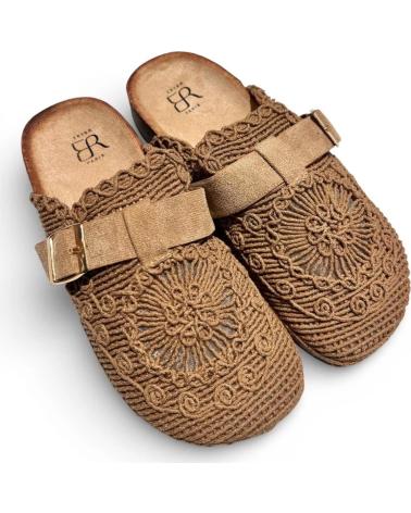 TIMBOS ZUECOS DE MUJER TIMBOS TUPÉ DE CORCHO Y CORREA AJUSTABLE VERDE