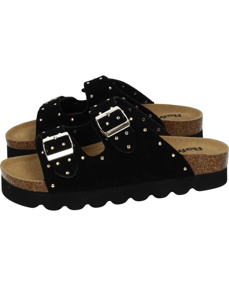 REFRESH SANDALIAS NEGRAS CON TACHUELAS PARA MUJER NEGRO