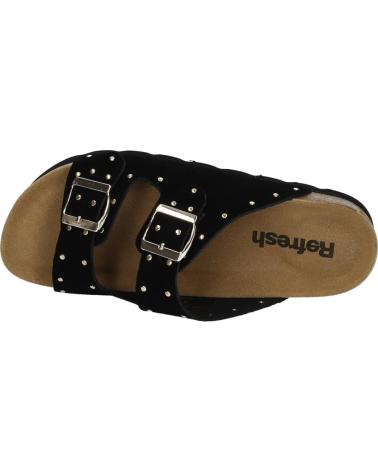 REFRESH SANDALIAS NEGRAS CON TACHUELAS PARA MUJER NEGRO