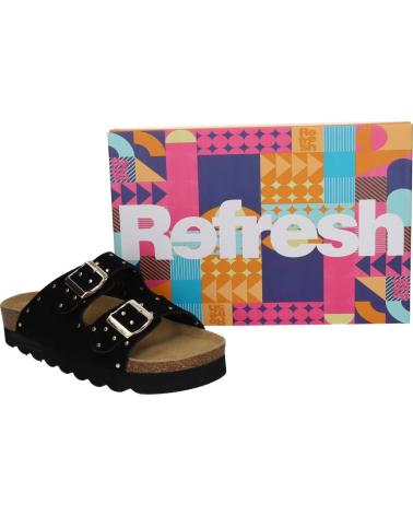 REFRESH SANDALIAS NEGRAS CON TACHUELAS PARA MUJER NEGRO