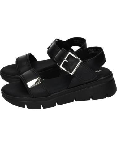 REFRESH SANDALIAS DE PLATAFORMA CON HEBILLA AJUSTABLES NEGRO