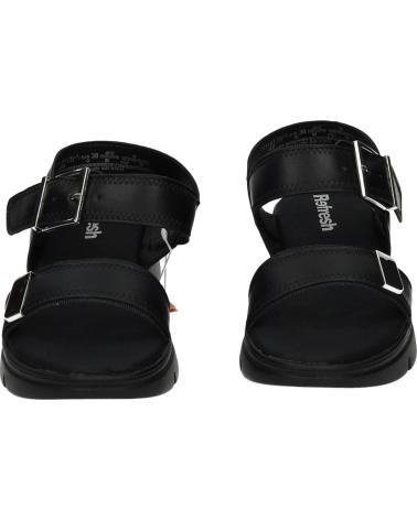 REFRESH SANDALIAS DE PLATAFORMA CON HEBILLA AJUSTABLES NEGRO