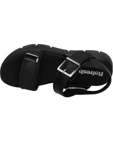 REFRESH SANDALIAS DE PLATAFORMA CON HEBILLA AJUSTABLES NEGRO