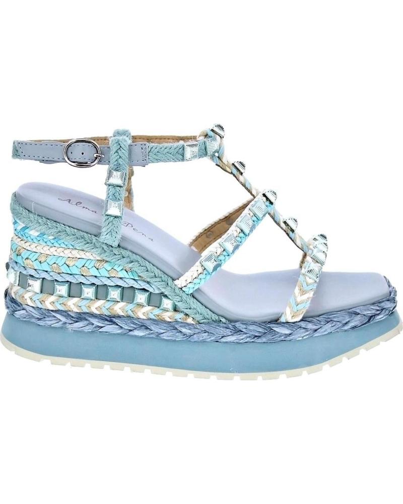 ALMA EN PENA SANDALIAS DE CUÑA ALMA EN PENA V22206 PARA MUJER AZUL