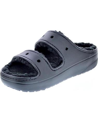 CROCS ZAPATOS TODO MUJER ZUECOS MODELO CLASSIC COZZY NEGRO