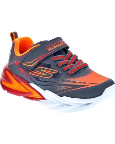 SKECHERS ZAPATOS ZAPATOS NINO ZAPATILLAS MODELO FLEX GLOW COLOR GRIS