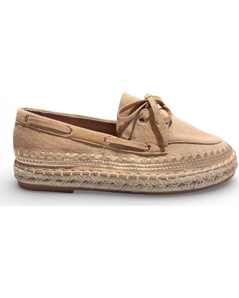TIMBOS MOCASINES DE MUJER TIMBOS EN ESPARTO COLOR KAKI MARRóN