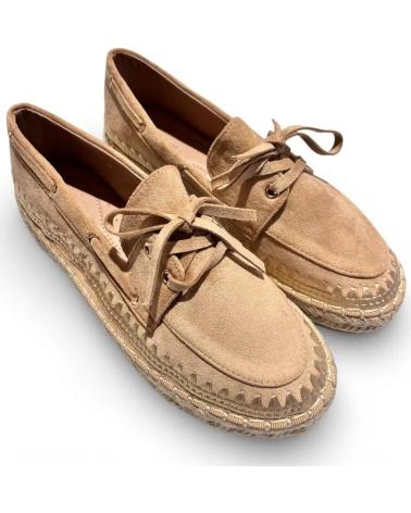 TIMBOS MOCASINES DE MUJER TIMBOS EN ESPARTO COLOR KAKI MARRóN