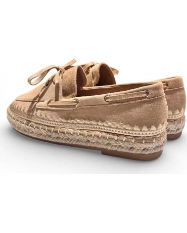 TIMBOS MOCASINES DE MUJER TIMBOS EN ESPARTO COLOR KAKI MARRóN