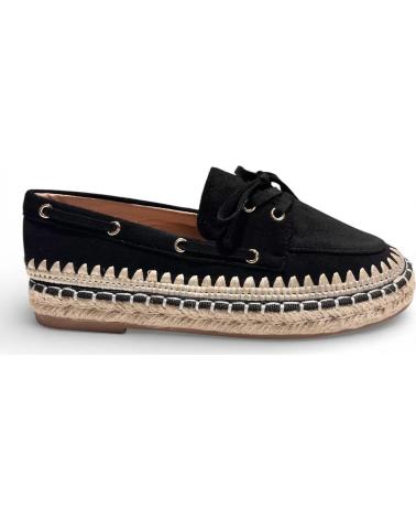 TIMBOS MOCASINES DE ESPARTO TIMBO MUJER NEGRO NEGRO