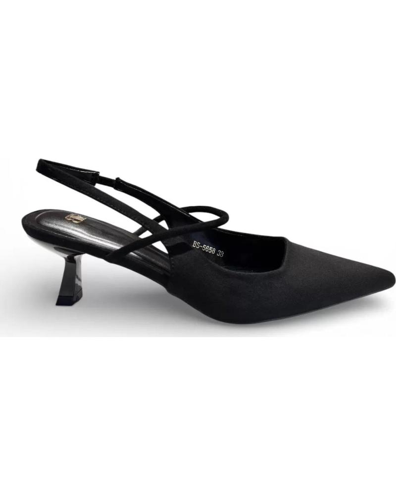 TIMBOS ZAPATOS DE VESTIR NEGROS CON TACÓN PARA MUJER NEGRO