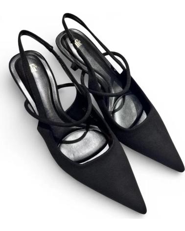 TIMBOS ZAPATOS DE VESTIR NEGROS CON TACÓN PARA MUJER NEGRO