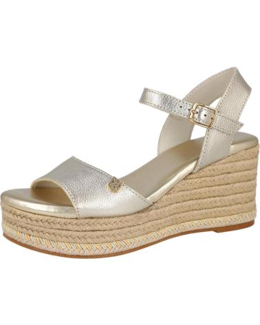 POPA SANDALIAS DE CUÑA POPA 071-ARENAL LAMINADAS DORADAS PARA MUJER ORO