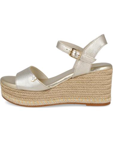 POPA SANDALIAS DE CUÑA POPA 071-ARENAL LAMINADAS DORADAS PARA MUJER ORO