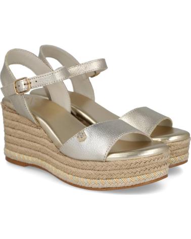 POPA SANDALIAS DE CUÑA POPA 071-ARENAL LAMINADAS DORADAS PARA MUJER ORO