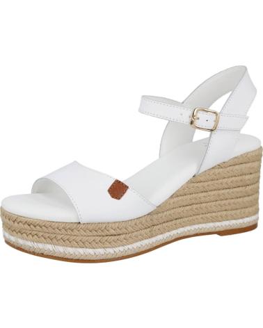 POPA SANDALIAS DE CUÑA CON PLATAFORMA POPA 071-ARENAL PARA MUJER BLANCO